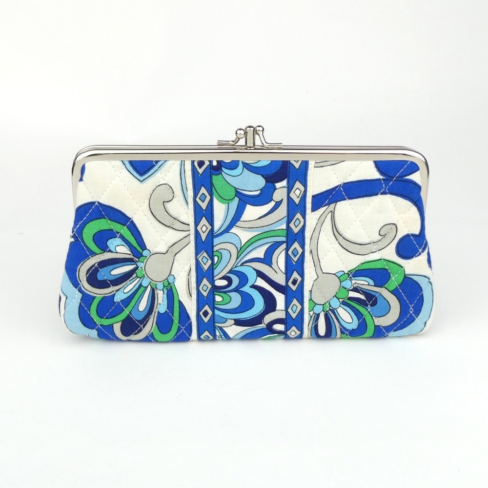 Vera Bradley Mediterranean White Kiss Lock Wallet - Picture 6 of 16